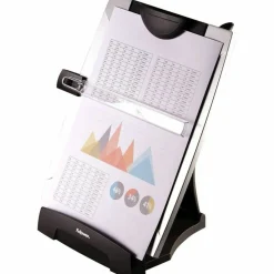 Fellowes Office Suites Desktop Copyholder With Memo Board, Black/Silver