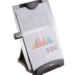 Fellowes Office Suites Desktop Copyholder With Memo Board, Black/Silver