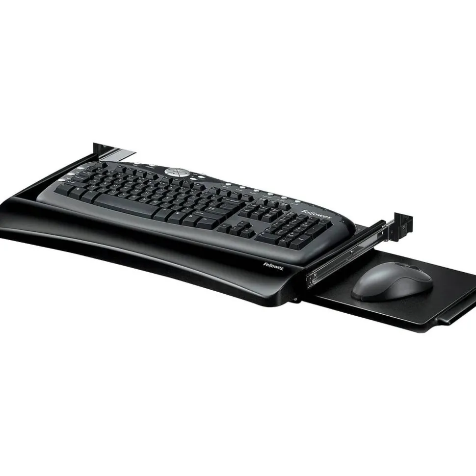 Fellowes Office Suites Underdesk Keyboard Tray, Black/Silver