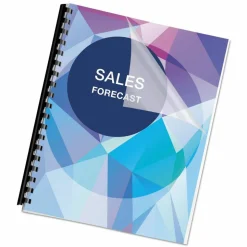 Fellowes PET Ultra Clear Binding Covers, 7 mil Plastic, Square Corners, 11 x 8.5, Gloss Clear, 100/Pack
