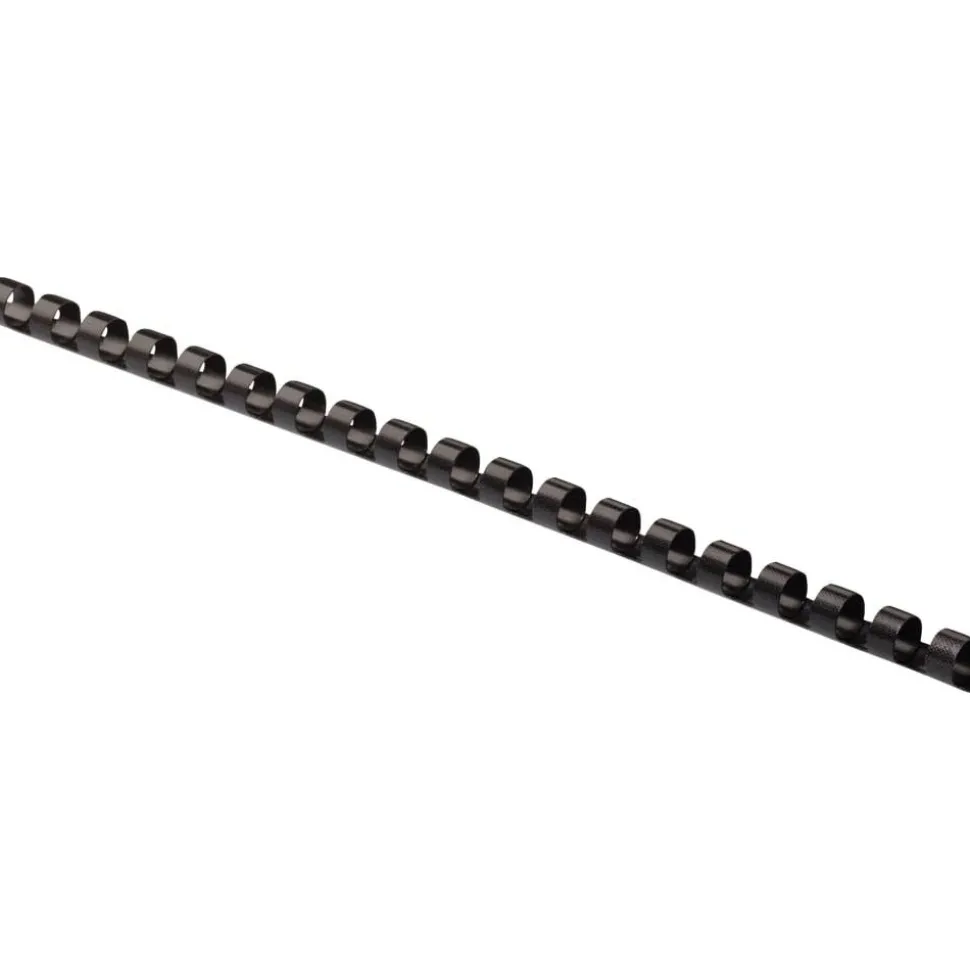 Fellowes Plastic Binding Combs - Black, 5/16" Diameter