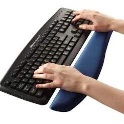 Fellowes PlushTouch™ Foam Keyboard Wrist Rest with MICROBAN - Blue (9287401)