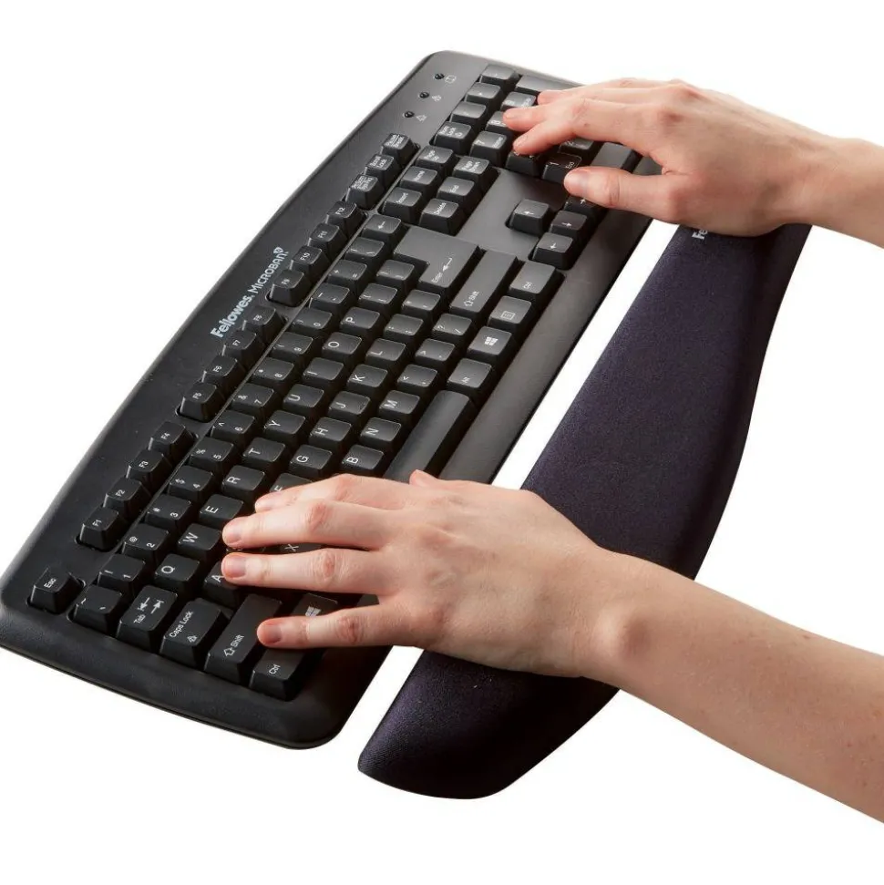 Fellowes PlushTouch Keyboard Wrist Rest, Black
