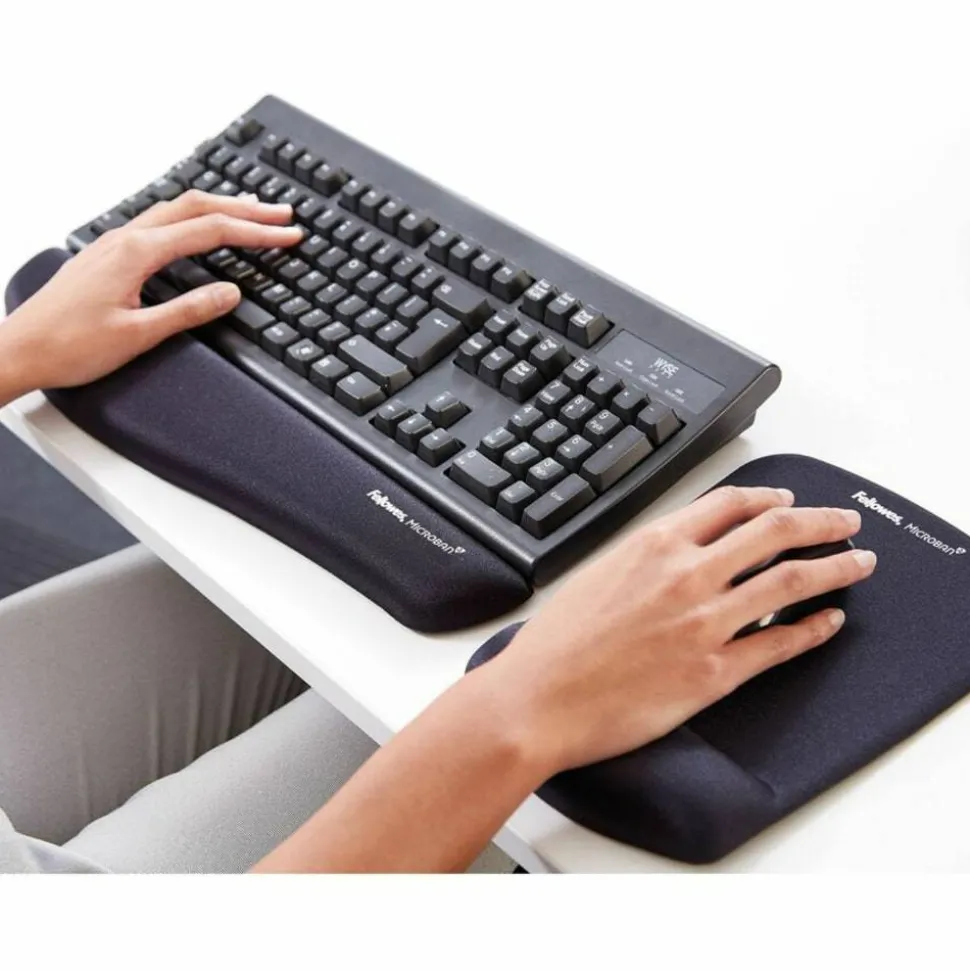 Fellowes PlushTouch Keyboard Wrist Rest, Black