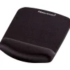 Fellowes PlushTouch Mouse Pad With Wrist Rest, Black