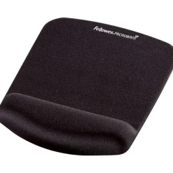 Fellowes PlushTouch Mouse Pad With Wrist Rest, Black