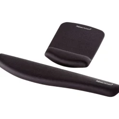 Fellowes PlushTouch Mouse Pad With Wrist Rest, Black