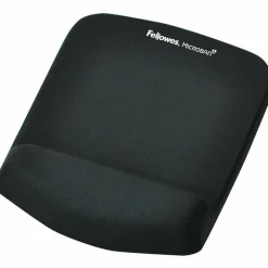 Fellowes PlushTouch Mouse Pad With Wrist Rest, Black
