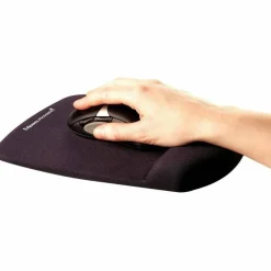 Fellowes PlushTouch Mouse Pad With Wrist Rest, Black