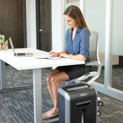 Fellowes Powershred 79Ci 100% Jam-Proof 16-Sheet Cross-Cut Paper Shredder with SafeSence, Black/Silver