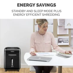 Fellowes Powershred 79Ci 100% Jam-Proof 16-Sheet Cross-Cut Paper Shredder with SafeSence, Black/Silver