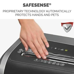 Fellowes Powershred 79Ci 100% Jam-Proof 16-Sheet Cross-Cut Paper Shredder with SafeSence, Black/Silver
