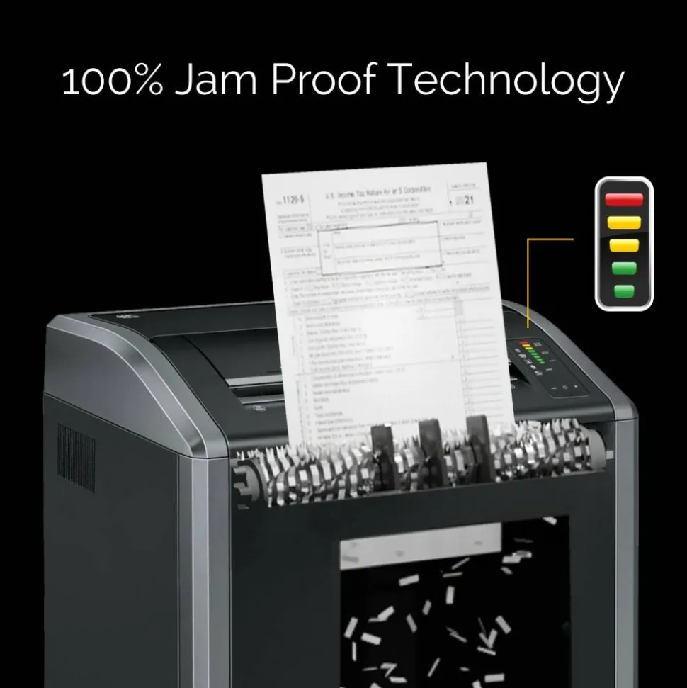 Fellowes Powershred 485i 100% Jam Proof BAA Compliant 38-Sheet Continuous Duty Strip-Cut Shredder