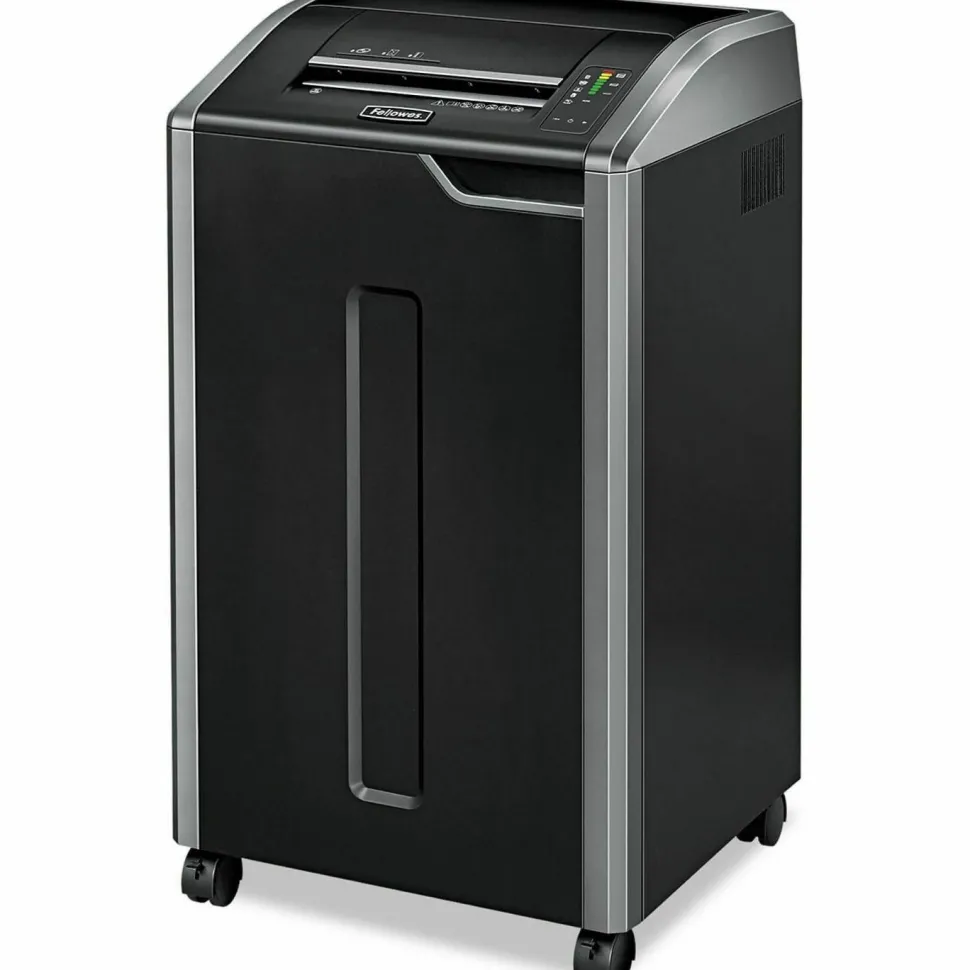 Fellowes Powershred 425i 100% Jam Proof BAA Compliant 38-Sheet Strip-Cut Continuous Duty Large Office Shredder