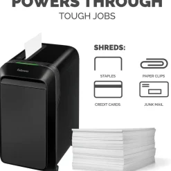 Fellowes Powershred LX190 Cross-Cut Shredder, 20 Manual Sheet Capacity