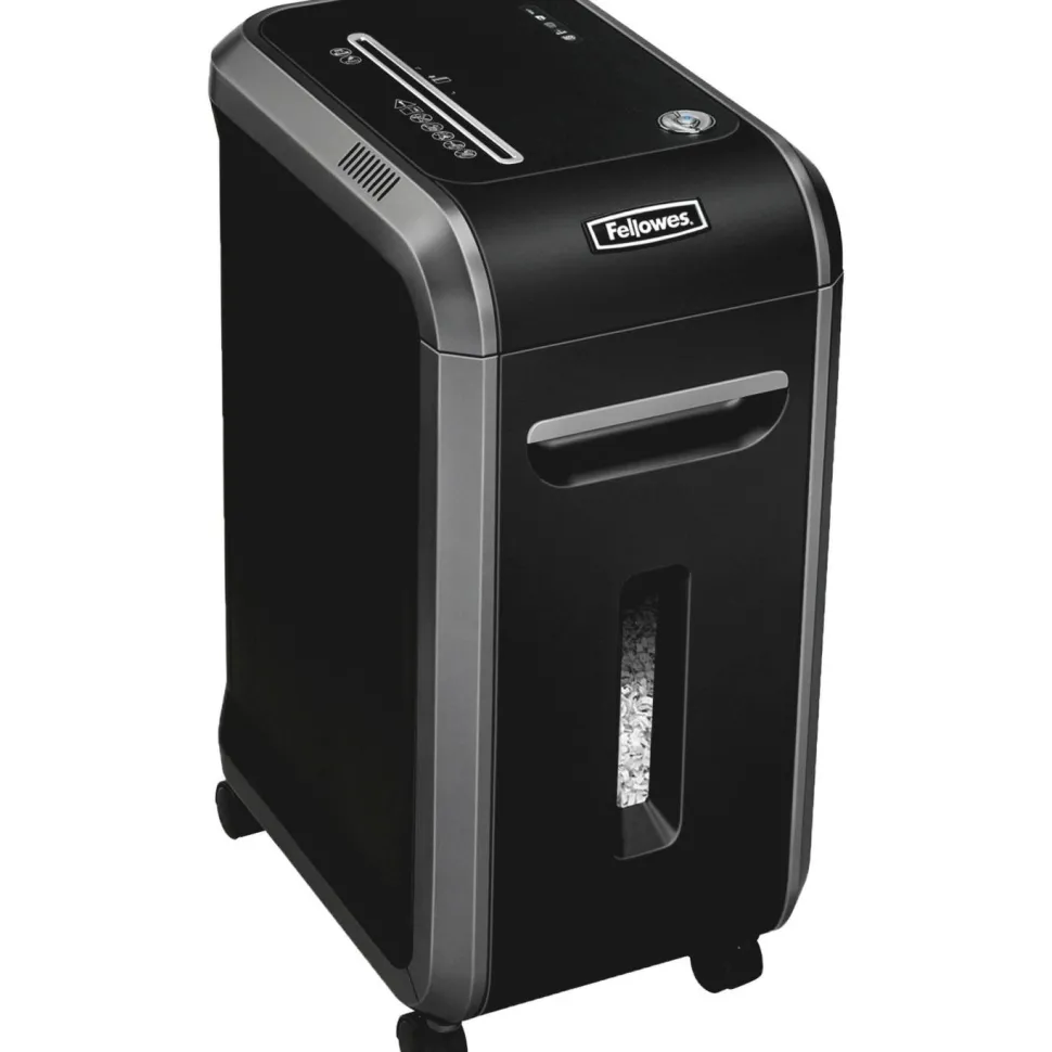 Fellowes Powershred 99Ms 14 Sheet Micro-Cut Paper Shredder, Black/Silver