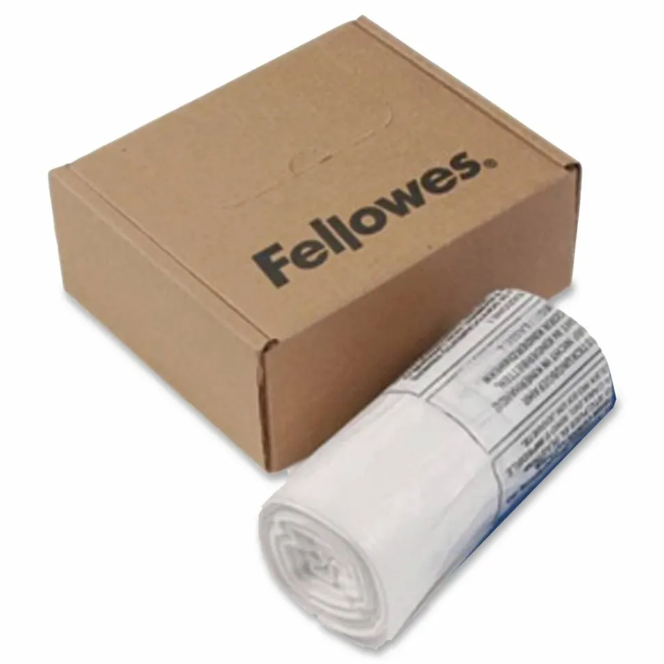 Fellowes Powershred Waste Bags, White, Carton Of 100 Bags