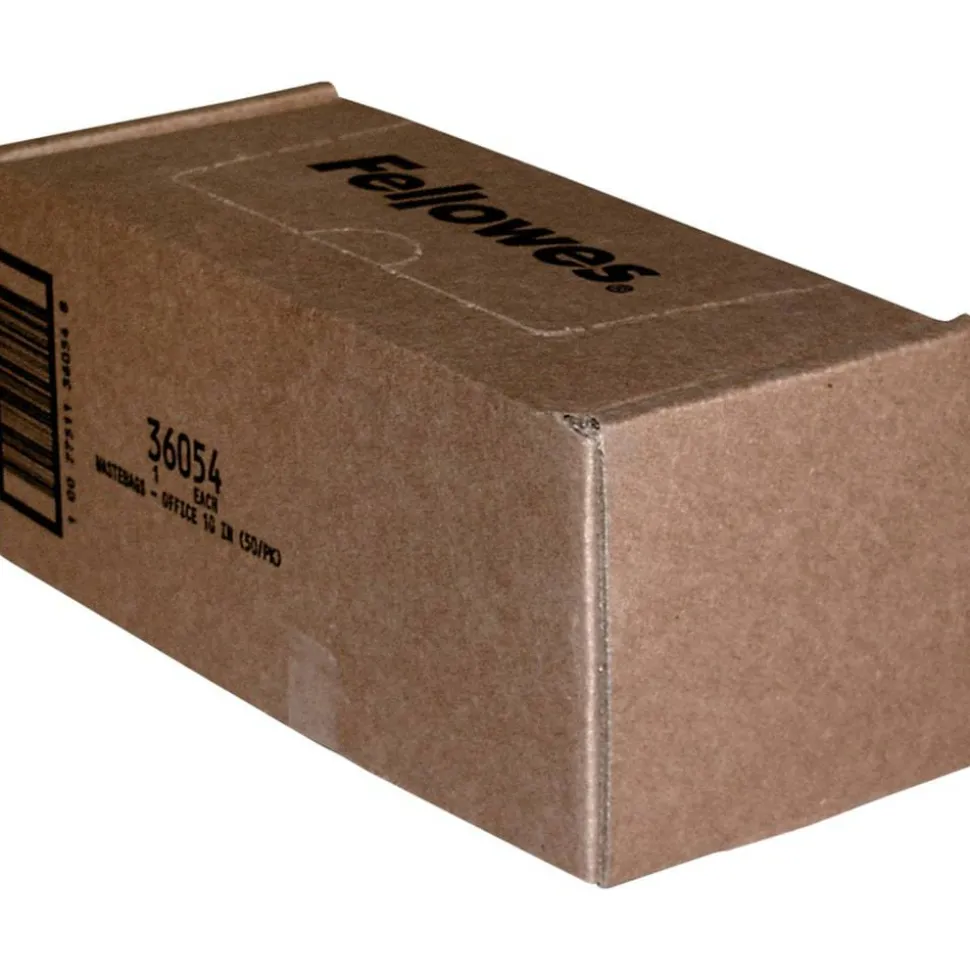 Fellowes Powershred Waste Bags, 36054, Clear, Carton Of 50 Bags