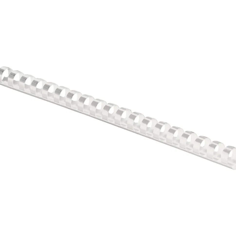 Fellowes 19-Ring Plastic Comb Binding, 0.4" x 10.8" x 0.4", White, Pack Of 100