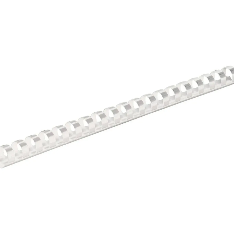 Fellowes 19-Ring Plastic Comb Binding, 0.4" x 10.8" x 0.4", White, Pack Of 100