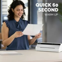 Fellowes Saturn 95 Thermal and Cold Laminator Machine with 10-Sheet Starter Kit, 9.5 inch, Easy and Fast Warm-Up, Jam-Free Design