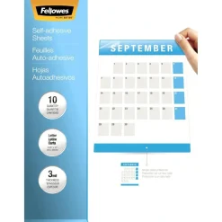 Fellowes Self-Adhesive Laminating Sheets, 9.25