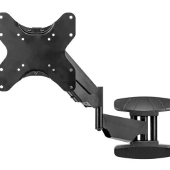 Fellowes Single Arm Wall Mount For Monitors/TVs Up To 42", 18 13/16"H x 8 7/8"W x 20 1/4"D, Black, 8043501