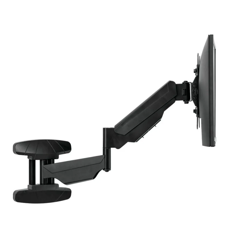 Fellowes Single Arm Wall Mount For Monitors/TVs Up To 42", 18 13/16"H x 8 7/8"W x 20 1/4"D, Black, 8043501