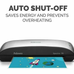Fellowes Spectra 95 Laminator With Combo Kit, 9 1/2" Entry Width, 3"H x 14 1/2"W x 7"D, Silver/Black