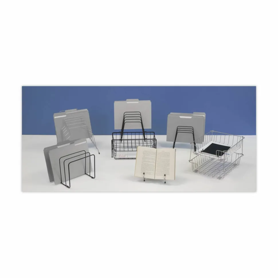 Fellowes Wire File Sorter, 11 Compartment(s), 11 Divider(s), 8"H x 9"W x 11.4"D, Desktop, Silver, Steel, 1Each