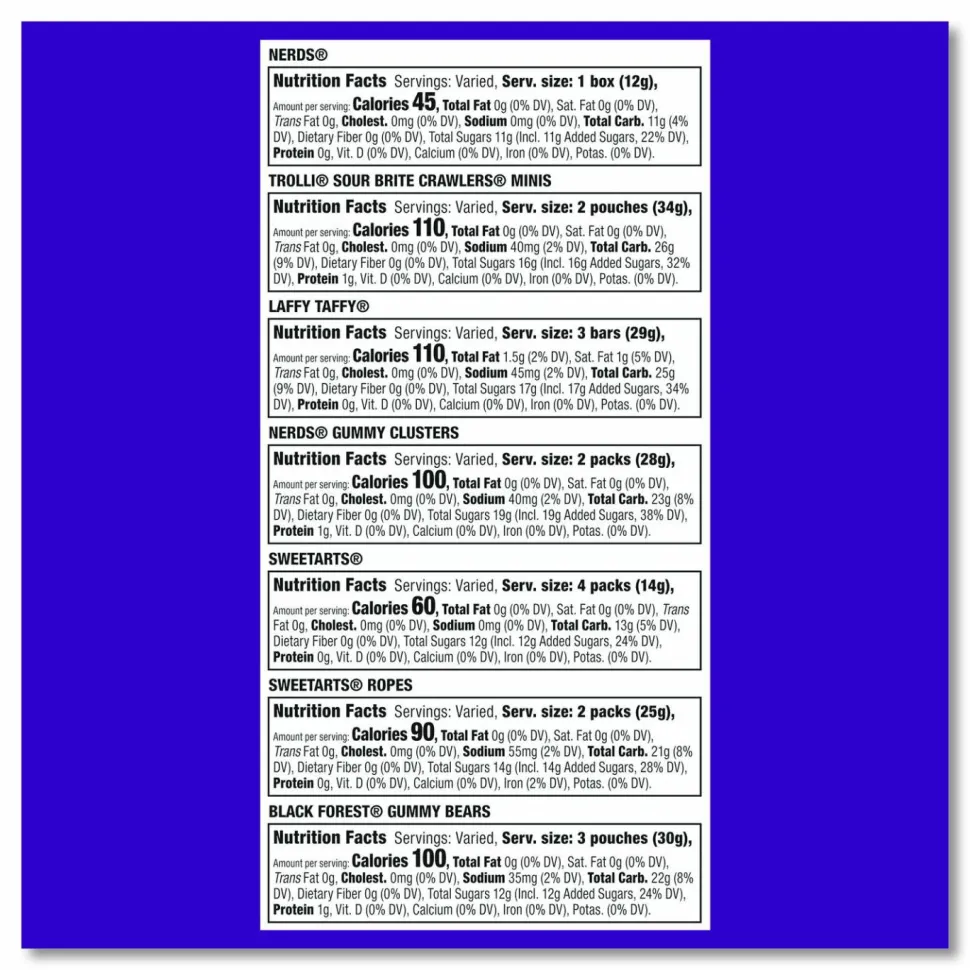 Ferrara Party Mix Stand-Up Bag, 120 Pieces, Assorted Flavors, 2.5 lb Bag