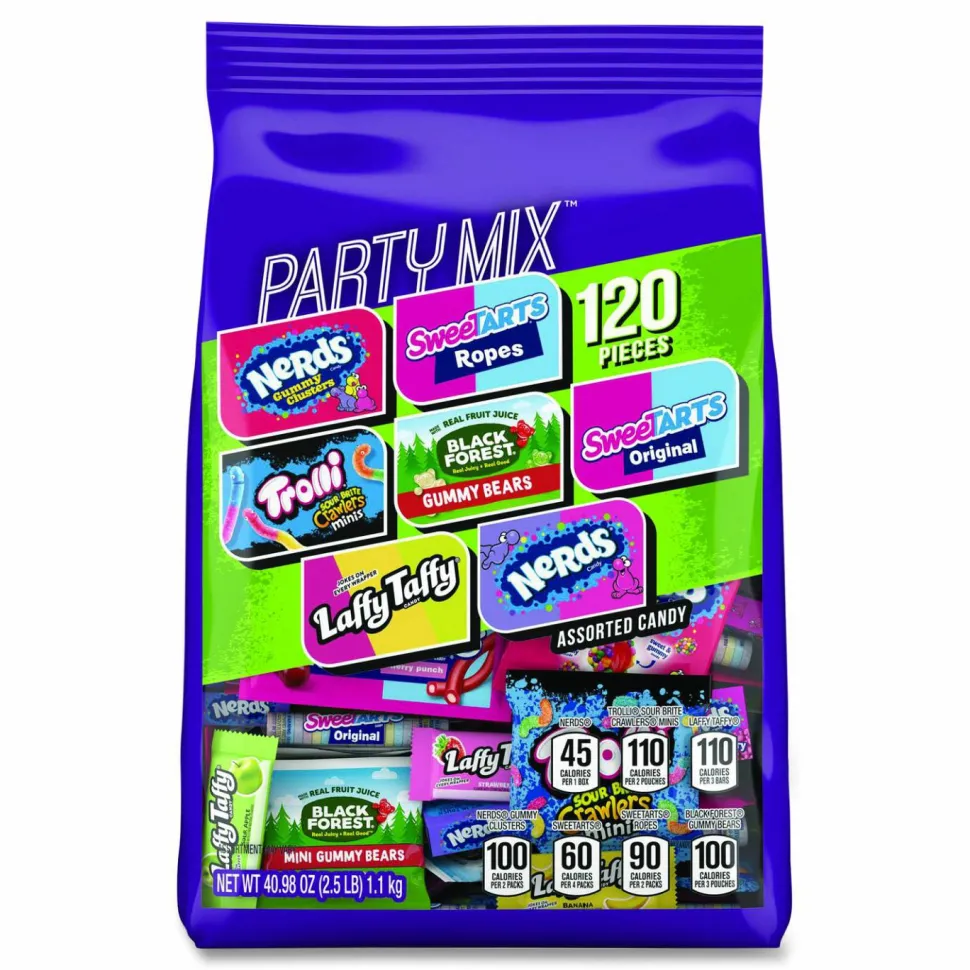 Ferrara Party Mix Stand-Up Bag, 120 Pieces, Assorted Flavors, 2.5 lb Bag