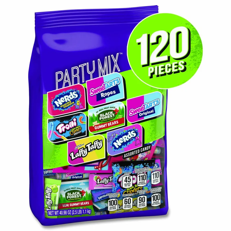 Ferrara Party Mix Stand-Up Bag, 120 Pieces, Assorted Flavors, 2.5 lb Bag