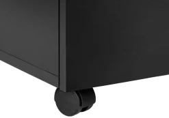 File Cabinet, Rolling Mobile, Storage Drawers, Printer Stand, Office, Work, Black Laminate, Contemporary, Modern