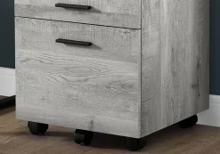 File Cabinet, Rolling Mobile, Storage Drawers, Printer Stand, Office, Work, Grey Laminate, Contemporary, Modern