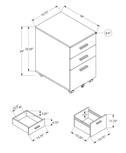 File Cabinet, Rolling Mobile, Storage Drawers, Printer Stand, Office, Work, White Laminate, Contemporary, Modern