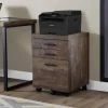 File Cabinet, Rolling Mobile, Storage Drawers, Printer Stand, Office, Work, Brown Laminate, Contemporary, Modern