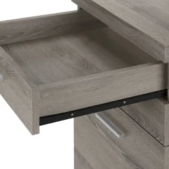 File Cabinet, Rolling Mobile, Storage Drawers, Printer Stand, Office, Work, Brown Laminate, Contemporary, Modern