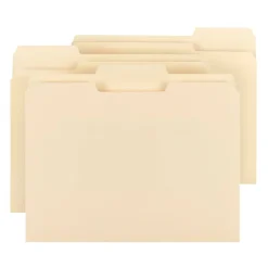 File Folders, 1/3 Cut, Letter Size, Manila, Pack Of 250