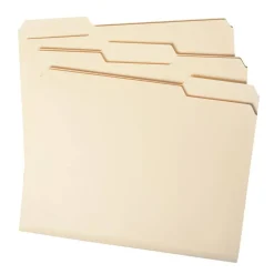 File Folders, 1/3 Cut, Letter Size, Manila, Pack Of 250