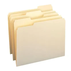 File Folders, 1/3 Cut, Letter Size, Manila, Pack Of 250