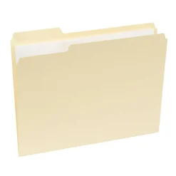 File Folders, 1/3 Cut, Letter Size, 30% Recycled, Manila, Pack Of 100 Folders