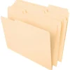 File Folders, 1/3 Tab Cut, Assorted Position, Letter Size, Manila, Pack Of 100 Folders