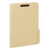 File Folders With Fasteners, 3/4" Expansion, 8 1/2" x 11", Letter, Manila, Box of 25