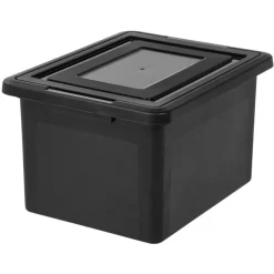 File Tote, Letter/Legal Size, 18"L x 14 1/4"W x 10 7/8"H, 30% Recycled, Black