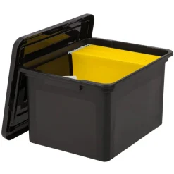 File Tote, Letter/Legal Size, 18"L x 14 1/4"W x 10 7/8"H, 30% Recycled, Black