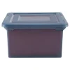 File Tote, 35 Qt, Letter/Legal Size, 10-13/16"H x 13-5/8"W x 18"D, Copen Blue