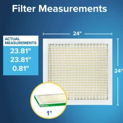 Filtrete 24 x 24 x 1 Air Filter, 12 HVAC Filters, MPR 700, MERV 8, Optimized HVAC Airflow, Dust, Pollen & Pet Dander, 3 Month AC and Furnace Filters