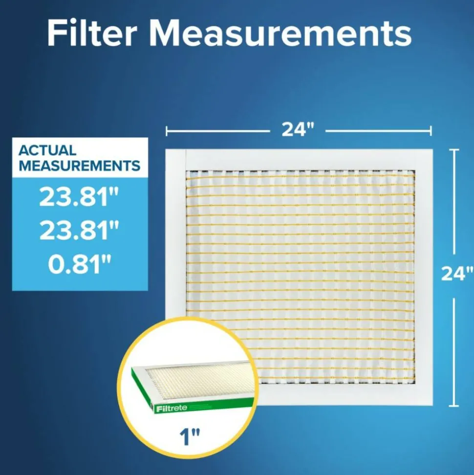 Filtrete 24 x 24 x 1 Air Filter, 12 HVAC Filters, MPR 700, MERV 8, Optimized HVAC Airflow, Dust, Pollen & Pet Dander, 3 Month AC and Furnace Filters