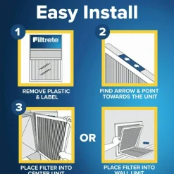 Filtrete 20 x 24 x 1 Air Filter, 6 HVAC Filters, MPR 700, Merv 8, Dust, Pollen & Pet Dander, 3 Month Pleated 1 Inch Electrostatic Air Filters